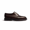 Derby Demi-chasse [homme Cuir Lisse Marron Patiné]