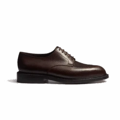 Derby Demi-chasse [homme Cuir Lisse Marron Patiné]