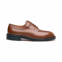 Derby Chasse [homme Cuir Lisse Finition Russia Marron Chene]