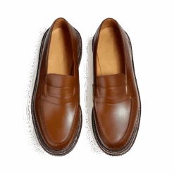 Mocassin 180 Triple Semelle [homme Cuir Lisse Marron Bergeronnette] -J.M. Weston 11411823854FH