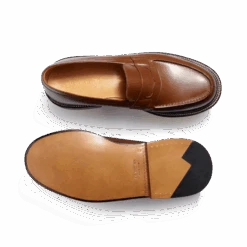 Mocassin 180 Triple Semelle [homme Cuir Lisse Marron Bergeronnette] -J.M. Weston 11411823854FS