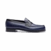 Mocassin 180 [homme Cuir Lisse Noir Et Bleu Océan]