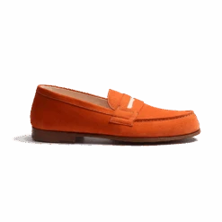 Le Moc' Weston Roland-Garros [homme Nubuck Orange Détails Cuir Veau Sport Blanc]