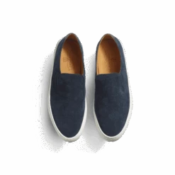 Tennis 1938 Slip On [cuir Veau Velours Marine] -J.M. Weston 11N6GBH1250BH