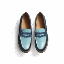 Mocassin 180 [femme Cuir Veau Box Camaïeu De Bleu] -J.M. Weston 12820881801FH