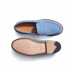 Mocassin 180 [femme Velours Bleu Clair] -J.M. Weston 1282FOV1807AS