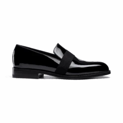 Mocassin Smoking [femme Cuir Vernis Noir]