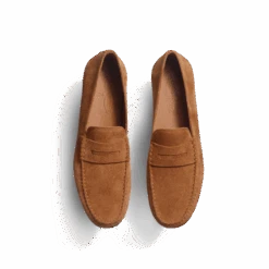 Mocassin De Conduite Warning [homme Cuir Veau Velours Beachnut] -J.M. Weston 13B1GBQ93252H