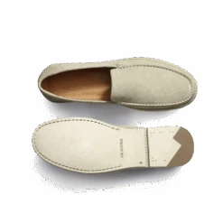 Mocassin Espadrille Uzès [homme Cuir Velours Beige] -J.M. Weston 13B1GEN91854S