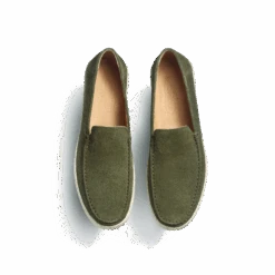 Mocassin Espadrille Uzès [homme Cuir Velours Kaki] -J.M. Weston 13B1GEO91854H