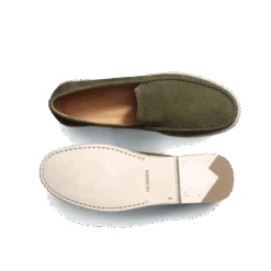 Mocassin Espadrille Uzès [homme Cuir Velours Kaki] -J.M. Weston 13B1GEO91854S