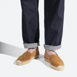 Espadrille Wait And Sea [homme Cuir Veau Velours Beachnut] -J.M. Weston 13G7GDC93358M