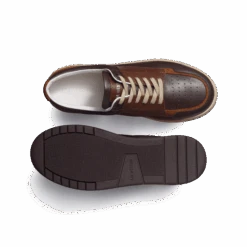 Basket On Top [cuir Veau Sport Marron Foncé Et Chocolat Cuir Veau Velours Yucca] -J.M. Weston 13N0GPF94452S