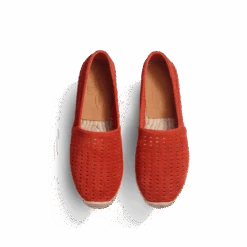 Espadrille Wait And Sea [femme Cuir Veau Velours Orange] -J.M. Weston 14F7GDD93358H