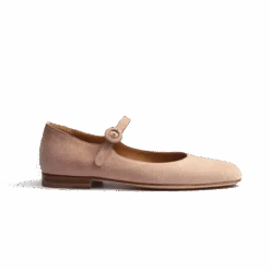 Mary Jane [femme Cuir Chèvre Velours Nude]