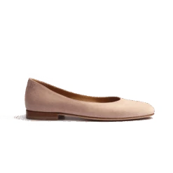 Ballerine [femme Cuir Chèvre Velours Nude]