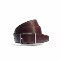 Ceinture Iéna [Cuir Veau Box Burgundy & Cuir Veau Box Marine Essentiel]