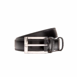 Ceinture Demi-Jonc [Cuir Veau Box Noir]