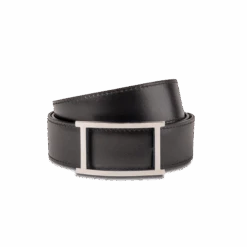 Ceinture Vice-Versa [Cuir Veau Box Noir & Marron Bergeronnette]