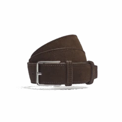 Ceinture Signature [Cuir Veau Velours Marron Foncé]