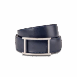 Ceinture Vice-Versa [Cuir Veau Box Bleu Océan & Noir]