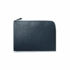 Pochette D'ordinateur Double You [Cuir Veau Lisse Marine]